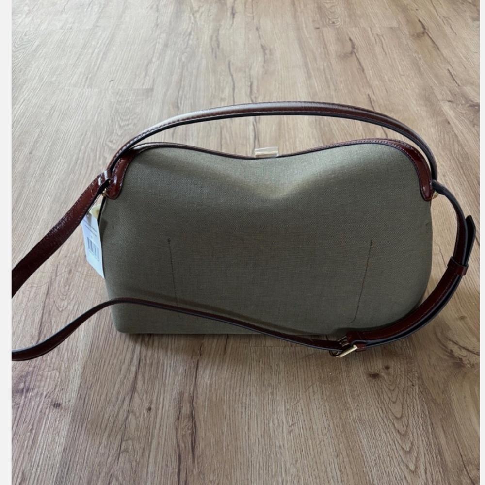 100% Authentic! NWT Org.$1340 Toteme T-Lock Canvas Top Handle Bag Khaki Green - Picture 11 of 14